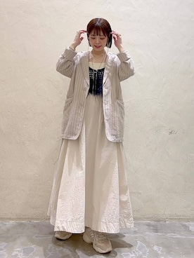 「niko and...（ニコアンド）のアイテム（ジャケット/アウター）」を使った、みきてぃ24さん（骨格ウェーブ・レディース・158cm）の春コーディネート