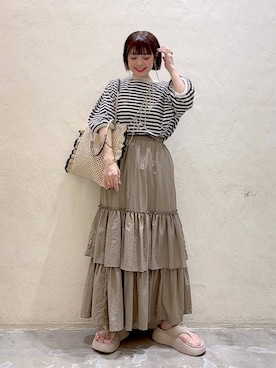 「LEPSIM（レプシィム）のアイテム」を使った、みきてぃ24さん（骨格ウェーブ・レディース・158cm）の夏コーディネート