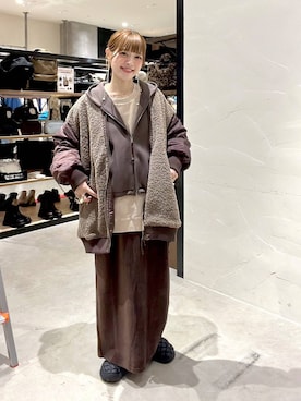 「アイテム（スリッポン）」を使った、みきてぃ24さん（レディース・158cm）の冬コーディネート