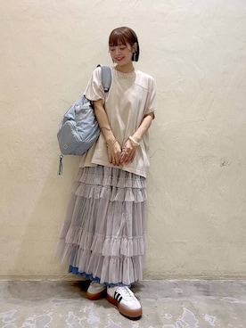「niko and...（ニコアンド）のアイテム」を使った、みきてぃ24さん（骨格ウェーブ・レディース・158cm）の夏コーディネート