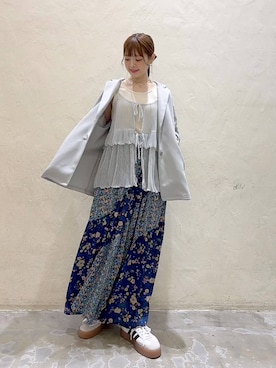 「niko and...（ニコアンド）のアイテム（ジャケット/アウター）」を使った、みきてぃ24さん（骨格ウェーブ・レディース・158cm）の夏コーディネート
