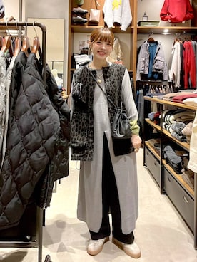 「アイテム（ベスト）」を使った、みきてぃ24さん（レディース・158cm）の冬コーディネート