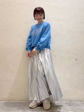 「niko and...（ニコアンド）のアイテム（スウェット）」を使った、みきてぃ24さん（骨格ウェーブ・レディース・158cm）の冬コーディネート