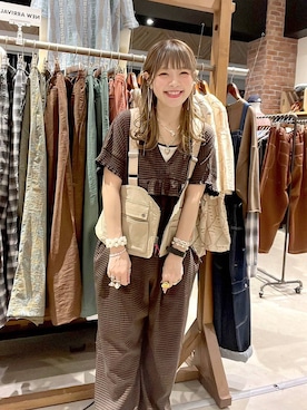 「niko and...（ニコアンド）のアイテム（アクセサリー）」を使った、みきてぃ24さん（レディース・158cm）の春コーディネート