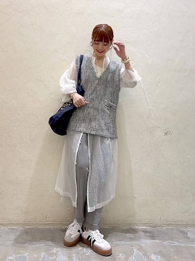 「niko and...（ニコアンド）のアイテム（ワンピース/ドレス）」を使った、みきてぃ24さん（骨格ウェーブ・レディース・158cm）の秋コーディネート