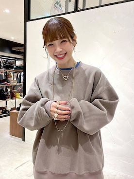 「niko and...（ニコアンド）のステンレスチェーンマルチネックレス2（ネックレス）」を使った、みきてぃ24さん（レディース・158cm）の冬コーディネート