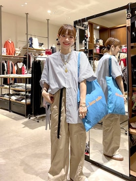 「niko and...（ニコアンド）のアイテム」を使った、みきてぃ24さん（レディース・158cm）の夏コーディネート