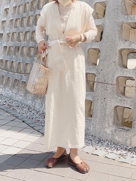 「Kastane」｜「アイテム（ジャンパースカート）」を使った、みきてぃ24さん（レディース・158cm）の夏コーディネート