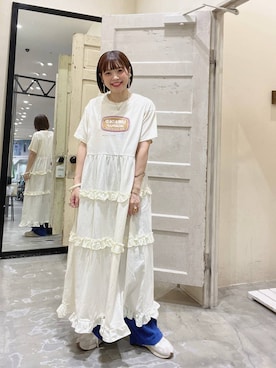 「niko and...（ニコアンド）のアイテム（アクセサリー）」を使った、みきてぃ24さん（骨格ウェーブ・レディース・158cm）の夏コーディネート