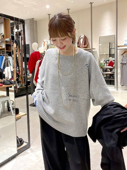 ネックレス付新品アンゴラニット ネックレス付きスクエアラインニット｜プルオーバー｜ニコル公式通販