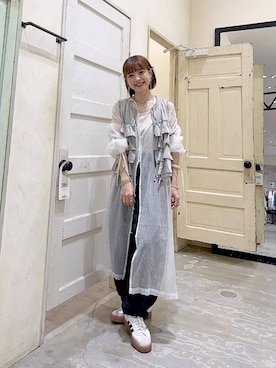 「niko and...（ニコアンド）のアイテム（ワンピース/ドレス）」を使った、みきてぃ24さん（骨格ウェーブ・レディース・158cm）の夏コーディネート