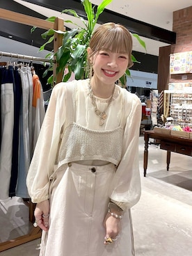 「niko and...（ニコアンド）のアイテム（アクセサリー）」を使った、みきてぃ24さん（レディース・158cm）の春コーディネート