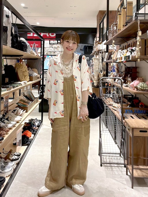 セール】FINEリネンツイルサロペット（サロペット
