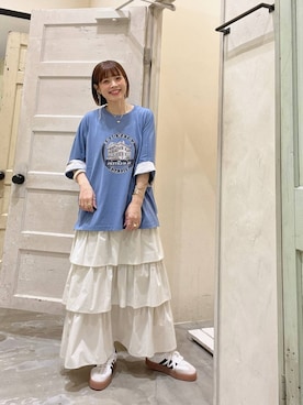 「niko and...（ニコアンド）のアイテム（アクセサリー）」を使った、みきてぃ24さん（骨格ウェーブ・レディース・158cm）の夏コーディネート