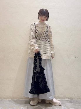「niko and...（ニコアンド）のアイテム（ブーツ）」を使った、みきてぃ24さん（骨格ウェーブ・レディース・158cm）の冬コーディネート