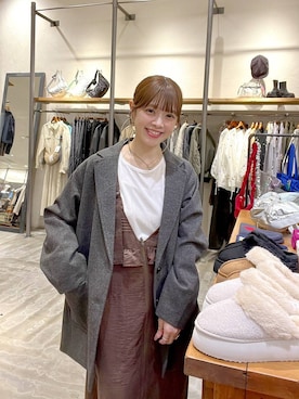 「niko and...（ニコアンド）のアイテム（ジャケット/アウター）」を使った、みきてぃ24さん（骨格ウェーブ・レディース・158cm）の秋コーディネート