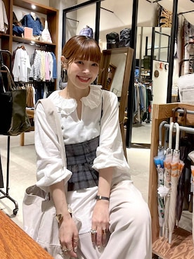 「アイテム（キャミソール）」を使った、みきてぃ24さん（レディース・158cm）の秋コーディネート