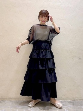 「niko and...（ニコアンド）のアイテム（アクセサリー）」を使った、みきてぃ24さん（骨格ウェーブ・レディース・158cm）の夏コーディネート