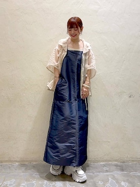 「niko and...（ニコアンド）のアイテム（ワンピース/ドレス）」を使った、みきてぃ24さん（骨格ウェーブ・レディース・158cm）の秋コーディネート