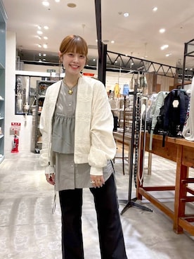 「niko and...（ニコアンド）のアイテム（ブルゾン）」を使った、みきてぃ24さん（レディース・158cm）の冬コーディネート