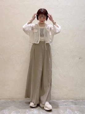 「niko and...（ニコアンド）のアイテム（ジャケット/アウター）」を使った、みきてぃ24さん（骨格ウェーブ・レディース・158cm）の春コーディネート