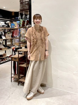 「niko and...（ニコアンド）のアイテム」を使った、みきてぃ24さん（レディース・158cm）の夏コーディネート