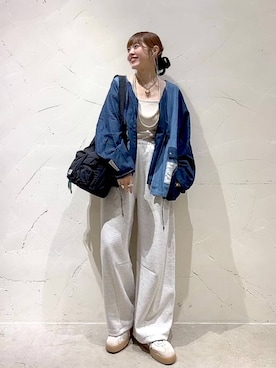 「niko and...（ニコアンド）のアイテム（スウェットパンツ）」を使った、みきてぃ24さん（レディース・158cm）の秋コーディネート