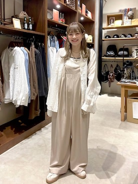 「niko and...（ニコアンド）のカラフルロゴヘアクリップ（バレッタ/ヘアクリップ、イエロー系）」を使った、みきてぃ24さん（レディース・158cm）の春コーディネート