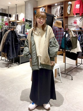 「アイテム（バレッタ/ヘアクリップ）」を使った、みきてぃ24さん（レディース・158cm）の冬コーディネート