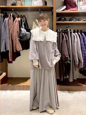 「niko and...（ニコアンド）のストラップシューズ / 抗菌消臭（パンプス、ベージュ系）」を使った、みきてぃ24さん（レディース・158cm）の秋コーディネート