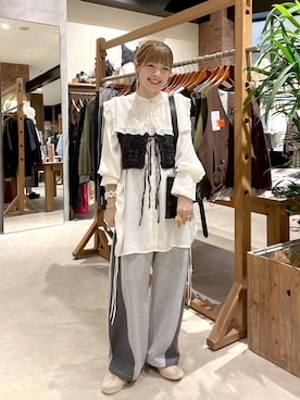 「niko and...（ニコアンド）のアイテム（ベスト）」を使った、みきてぃ24さん（レディース・158cm）の秋コーディネート