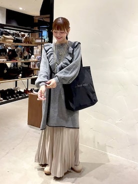 「アイテム（スカート）」を使った、みきてぃ24さん（レディース・158cm）の秋コーディネート