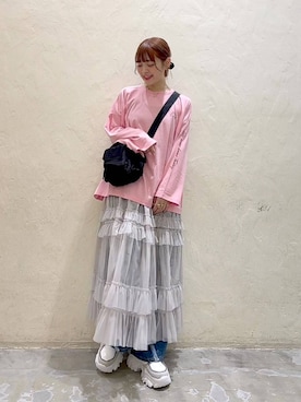 「niko and...（ニコアンド）のアイテム（アクセサリー）」を使った、みきてぃ24さん（骨格ウェーブ・レディース・158cm）の秋コーディネート