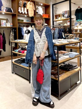 「JEANASIS（ジーナシス）のアイテム」を使った、みきてぃ24さん（レディース・158cm）の夏コーディネート