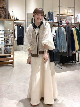 「niko and...（ニコアンド）の5SETリング / ステンレス（リング、イエロー系）」を使った、みきてぃ24さん（レディース・158cm）の秋コーディネート