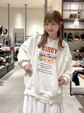 「niko and...（ニコアンド）のプチパール調ネックレス（ネックレス、イエロー系）」を使った、みきてぃ24さん（レディース・158cm）の秋コーディネート