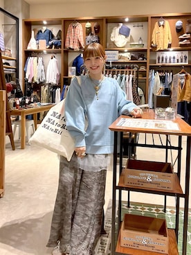「アイテム（エコバッグ/サブバッグ）」を使った、みきてぃ24さん（レディース・158cm）の秋コーディネート