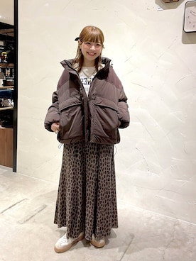 「アイテム（バレッタ/ヘアクリップ）」を使った、みきてぃ24さん（レディース・158cm）の冬コーディネート