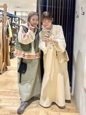 「niko and...（ニコアンド）のストラップシューズ / 抗菌消臭（パンプス、ベージュ系）」を使った、みきてぃ24さん（レディース・158cm）の秋コーディネート