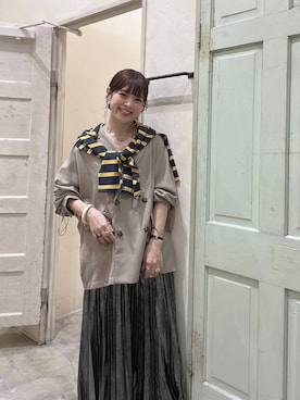 「niko and...（ニコアンド）のアイテム（その他アウター）」を使った、みきてぃ24さん（骨格ウェーブ・レディース・158cm）の秋コーディネート