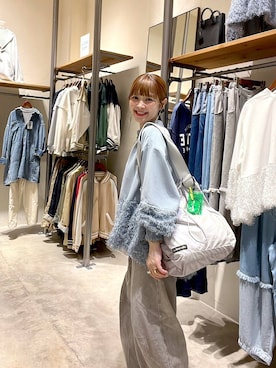 「niko and...（ニコアンド）の【MODE NORM CORE】バンドモケバルーンブラウス（シャツ/ブラウス）」を使った、みきてぃ24さん（レディース・158cm）の春コーディネート