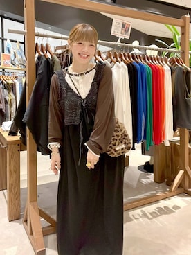 「niko and...（ニコアンド）のアイテム（ベスト）」を使った、みきてぃ24さん（レディース・158cm）の秋コーディネート