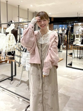 「niko and...（ニコアンド）のソフトレースヘンリーフーディ（Tシャツ/カットソー、ホワイト系）」を使った、みきてぃ24さん（レディース・158cm）の夏コーディネート