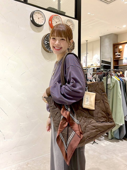 オリジナルポーチ付きキルトトートバッグL（トートバッグ