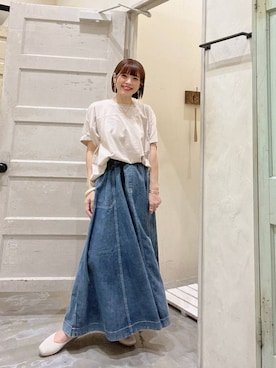 「niko and...（ニコアンド）のアイテム（アクセサリー）」を使った、みきてぃ24さん（骨格ウェーブ・レディース・158cm）の夏コーディネート