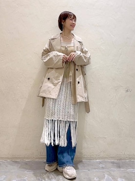 「niko and...（ニコアンド）のアイテム（ジャケット/アウター）」を使った、みきてぃ24さん（骨格ウェーブ・レディース・158cm）の春コーディネート