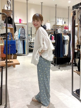 「niko and...（ニコアンド）のアイテム（その他パンツ）」を使った、みきてぃ24さん（レディース・158cm）の夏コーディネート