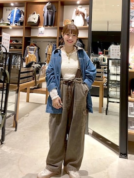 「アイテム（デニムジャケット）」を使った、みきてぃ24さん（レディース・158cm）の夏コーディネート