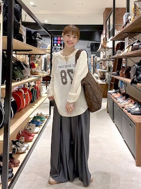 「niko and...（ニコアンド）のアイテム（トートバッグ）」を使った、みきてぃ24さん（レディース・158cm）の秋コーディネート