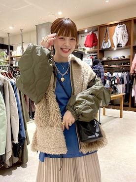 「niko and ...」｜「アイテム（ブルゾン）」を使った、みきてぃ24さん（レディース・158cm）の秋コーディネート